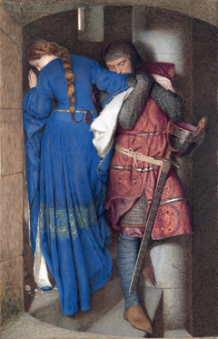 Hellelil and Hildebrand, the meeting on the turret stairs by Frederic William Burton