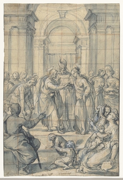 Het huwelijk van Maria en Jozef by Rutilio di Lorenzo Manetti
