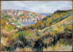 Hills around the Bay of Moulin Huet, Guernsey by Auguste Renoir