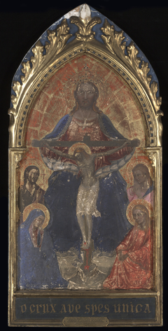 Holy Trinity with the Virgin and Saints Mary Magdalen, John the Baptist, and John the Evangelist by Master of the Ashmolean Predella