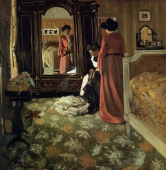 Interior, Bedroom with Two Figures by Félix Vallotton