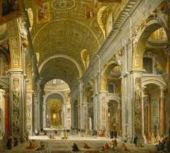 Interior of St. Peter's, Rome by Giovanni Paolo Panini