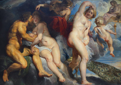 Ixion, king of the Lapiths, deceived by Juno, who he wished to seduce by Peter Paul Rubens