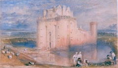 Joseph Mallord William Turner - Caerlaverock Castle - ABDAG000623 by J. M. W. Turner