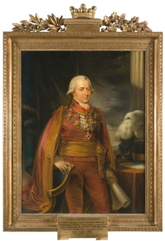 Karl Erik Lagerheim (1742-1813), friherre, president, gift med Anna Christina Gerdes by Johan Gustaf Sandberg