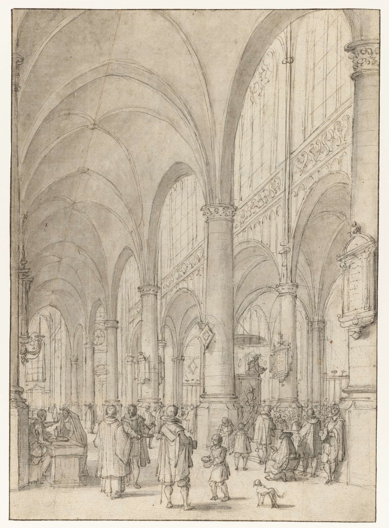 Kerkinterieur van de Sint-Jacobskerk te Antwerpen (?)