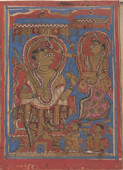 King Siddharta Being Anointed: Folio from a Kalpasutra Manuscript
