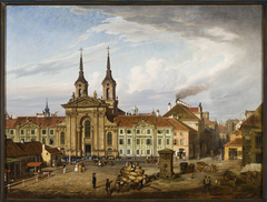 Krasiński Square and the Piarist church