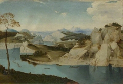 Landscape: A River among Mountains by Netherlandish