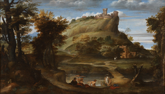 Landscape with Bathers by Domenichino