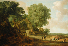 Landscape with Cottage and Figures by Pieter de Molijn