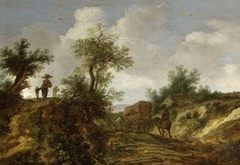 Landscape with figures by Pieter de Molijn