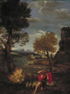 Landscape with Moses and the Burning Bush by Domenichino