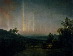 Landscape with Northern Lights by Jens Juel