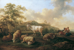 Landschaft mit weidendem Vieh by Joseph Roos