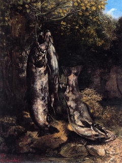 Les trois truites de la Loue by Gustave Courbet
