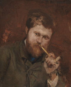 Man Smoking a Pipe