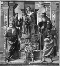 Maria mit Kind und vier Heiligen