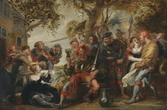 Marodierende Soldaten mit Dirnen (Kopie nach Rubens)