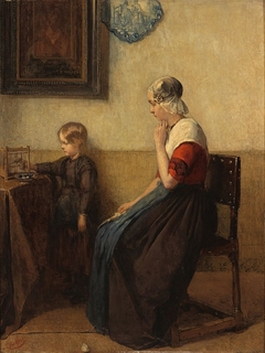 Mother and child by Christoffel Bisschop