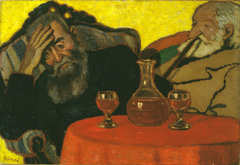 My Father and Piacsek, with Red Wine by József Rippl-Rónai