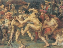 Odysseus Fighting with the Beggar by Lovis Corinth