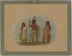 Ottowa Chief, His Wife, and a Warrior by George Catlin