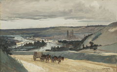 Panoramic View of Rouen by Jean-Baptiste-Camille Corot