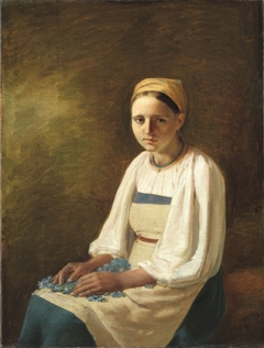 Peasant Girl with Cornflowers by Alexey Venetsianov