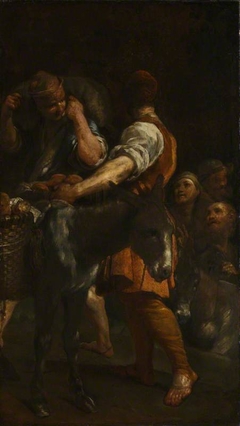 Peasants with Donkeys by Giuseppe Maria Crespi