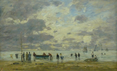 Plage de Deauville by Eugène Boudin
