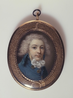 Portrait d'homme vêtu de bleu by Abraham Daniel