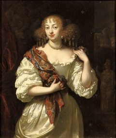 Portrait of a lady, said to be Barbara Villiers, Duchess of Cleveland by Caspar Netscher