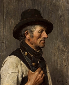 Portrait of a peasant. by Franz von Lenbach