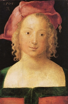 Portrait of a Young Woman with a (Red) Beret by Albrecht Dürer