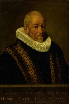 Portrait of Henricus van Zijl (1545-1627) by Nicolaes van Borculo