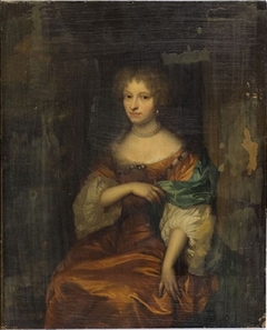Portrait of Johanna Hulft (1649-98), wife of Pieter Rendorp by Caspar Netscher