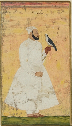 Portrait of Nawab Da’ud Khan with Falcon by anonymous painter