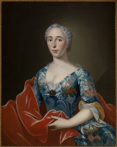Portret van Maria van Gilst (1710-1756), echtgenote van Leonard Swanenburg. by Pierre Frédéric de la Croix