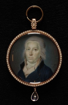 Portretminiatuur van Dirk van Hogendorp en op keerzijde Carel Sirardus Willem van Hogendorp by Leonardus Temminck