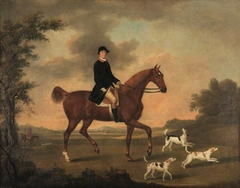 Possibly Noel Hill, 1st Lord Berwick, MP (1745-1789) on a Horse with Hounds by attributed to Thomas Stringer