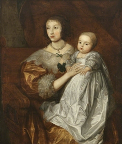 Queen Henrietta Maria (1609–1669) and her son Charles, Prince of Wales, later King Charles II (1630-1685) by Anonymous