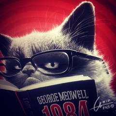 "Read..." - George Meowell by Dr. Brezak