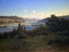 River Landscape by Joachim Frich