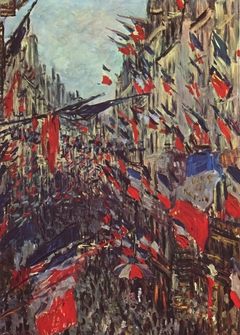 Rue Saint Denis, fête du 30 juin 1878 by Claude Monet