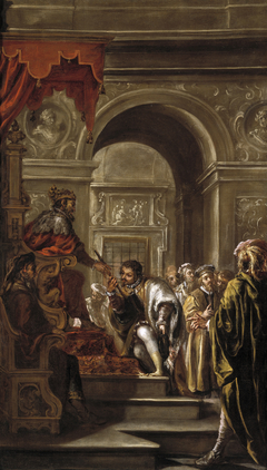 Saint Ambrose appointed Governor of Liguria and Emilia by Juan de Valdés Leal