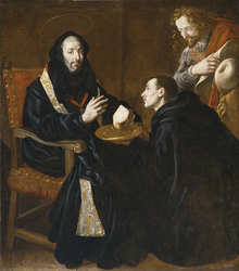 Saint Benedict blessing the Bread