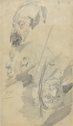 Schetsen van een mannenhoofd by George Hendrik Breitner