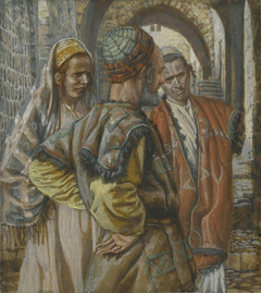 Simon the Cyrenian and His Two Sons Alexander and Rufus by James Tissot
