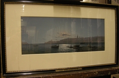 Sliema Harbour, Malta, by Moonlight by Luigi Galea